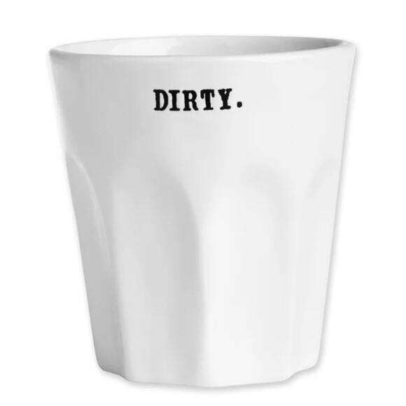 Rae Dunn Ceramic DRINKING GLASS Set (3) Glassware 8oz DIRTY ROCKS NEAT Martini - Picture 4 of 10